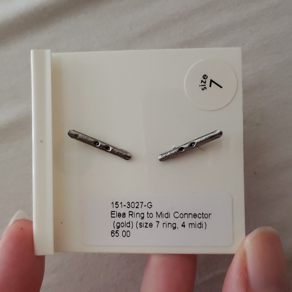 Gorjana X Stacker Ring - Hammered Metal Band - Picture 2 of 3